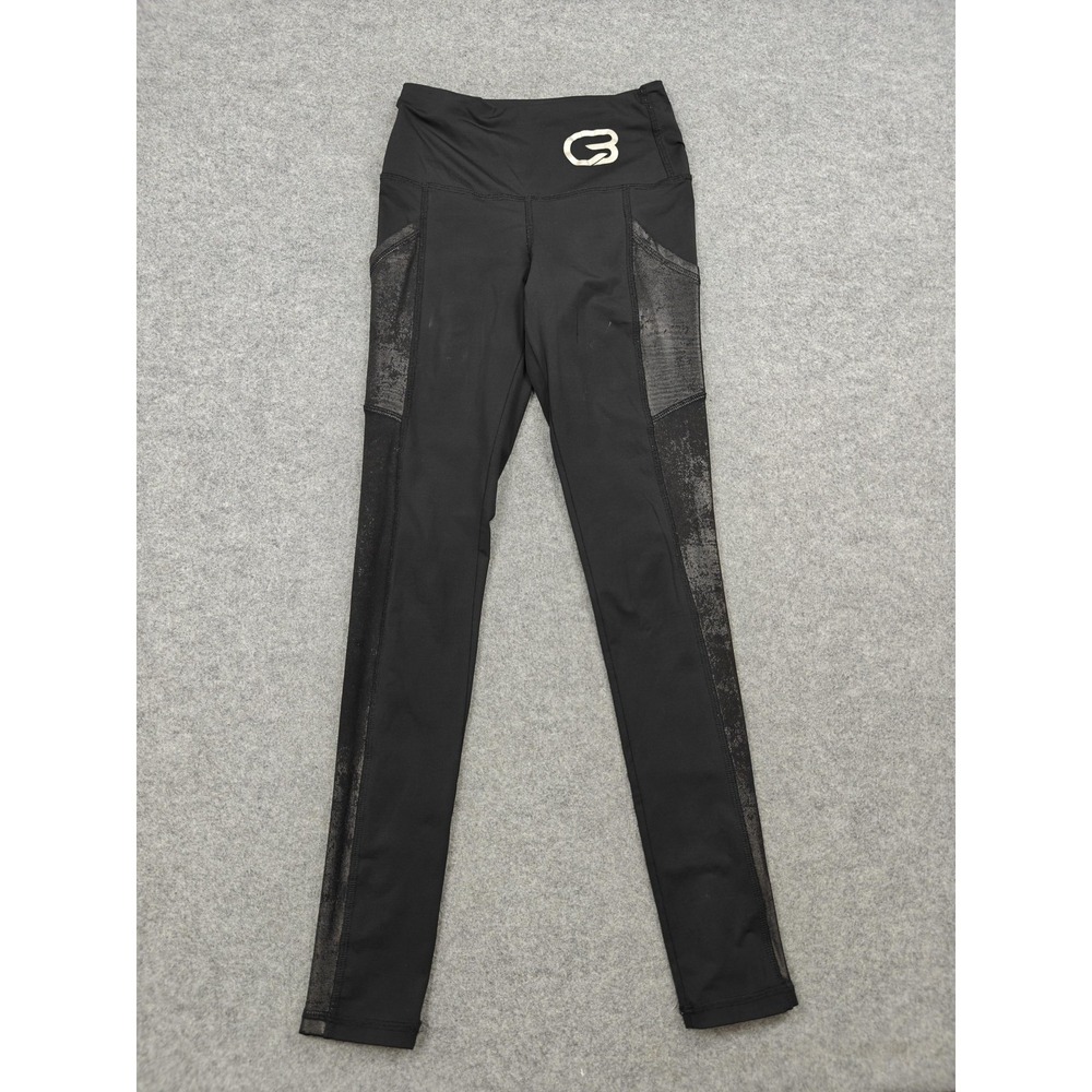 Pheel Leggings Womens Small Black Ankle Side Stripe Pockets Yoga Athletic Gym
